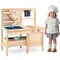 Wooden Toy Kitchen Playset with Faucet and Cooking Accessories